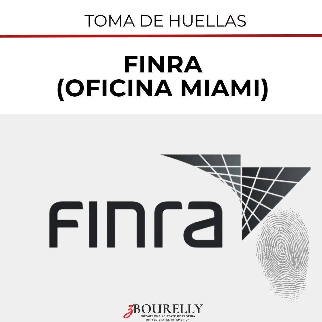 FINRA, Livescan Fingerprinting (Oficina Miami)