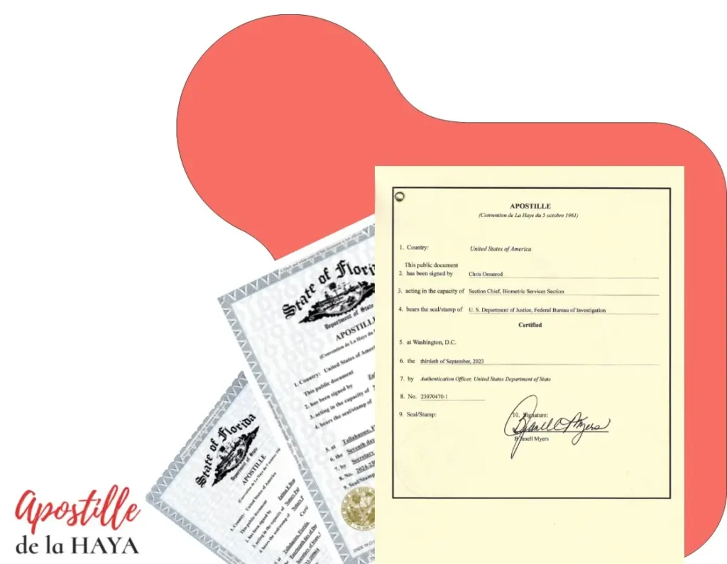 FBI background check apostille