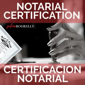 Certificacion Notarial