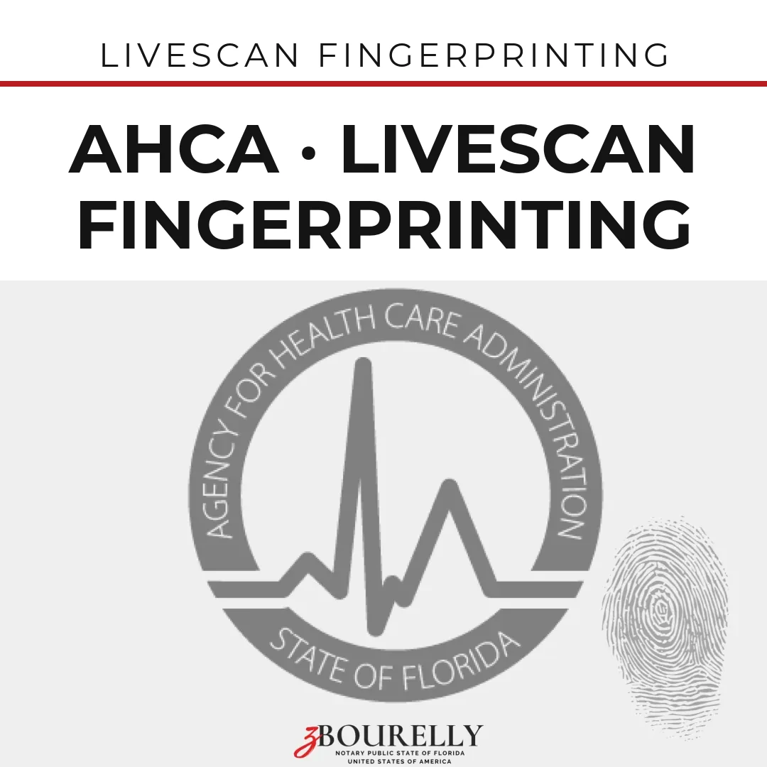 AHCA — Livescan Fingerprinting (Miami) · Apostille de la Haya