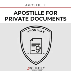 Apostille for Private Documents · Apostille de la Haya