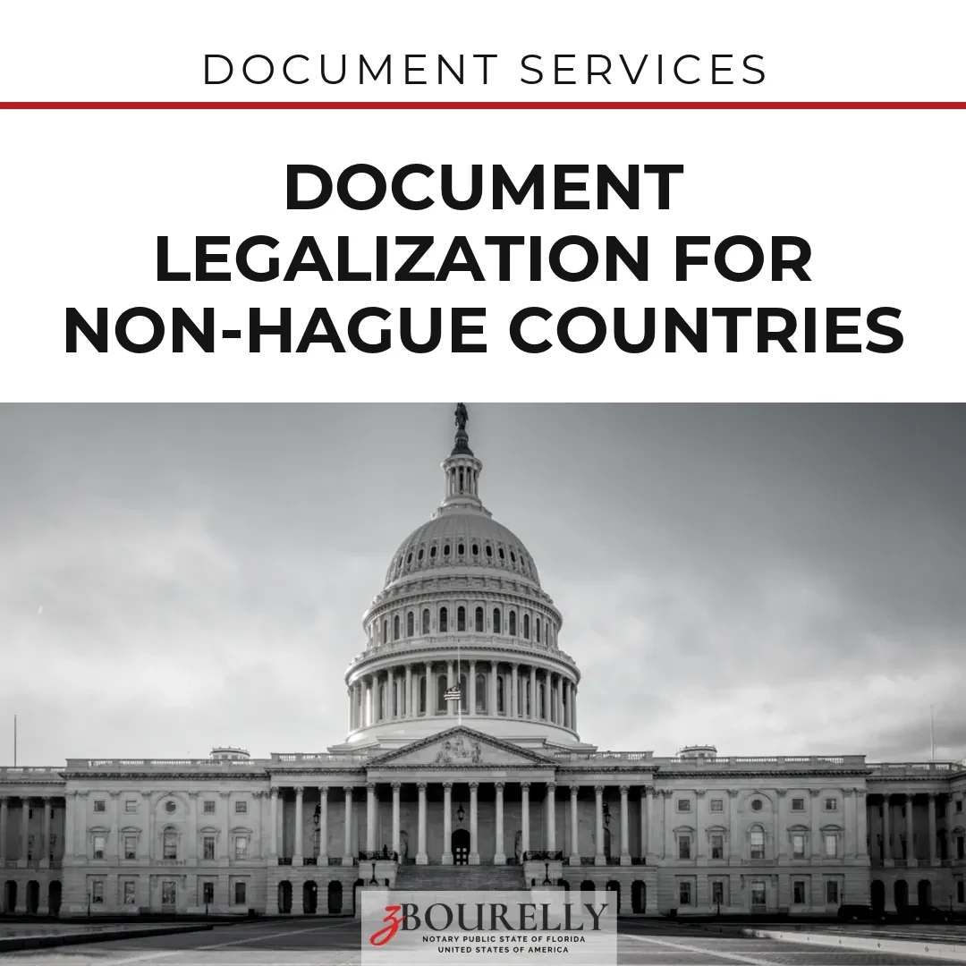 Document Legalization for non-Hague Countries · Apostille de la Haya
