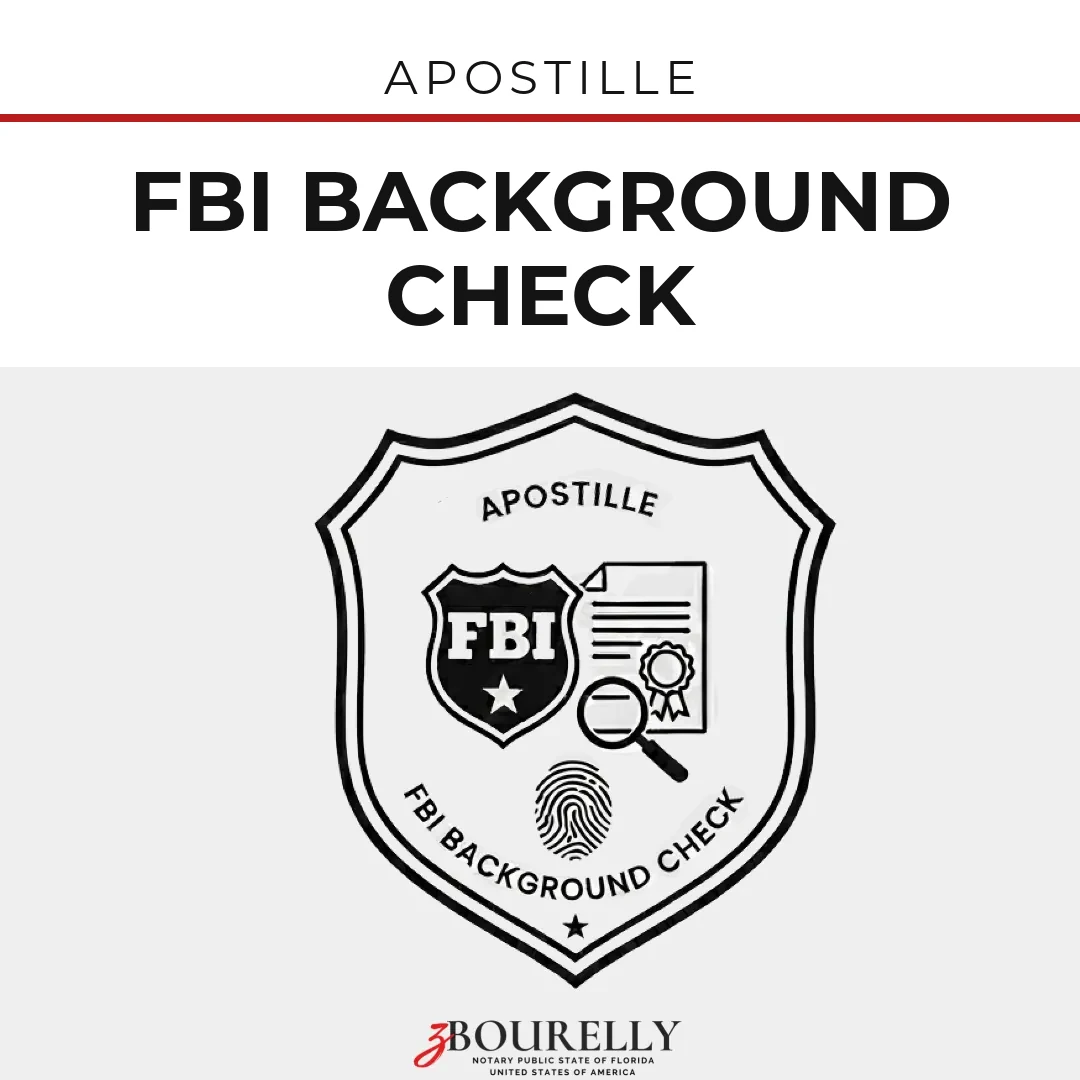 FBI Background Check — Apostille · Apostille de la Haya