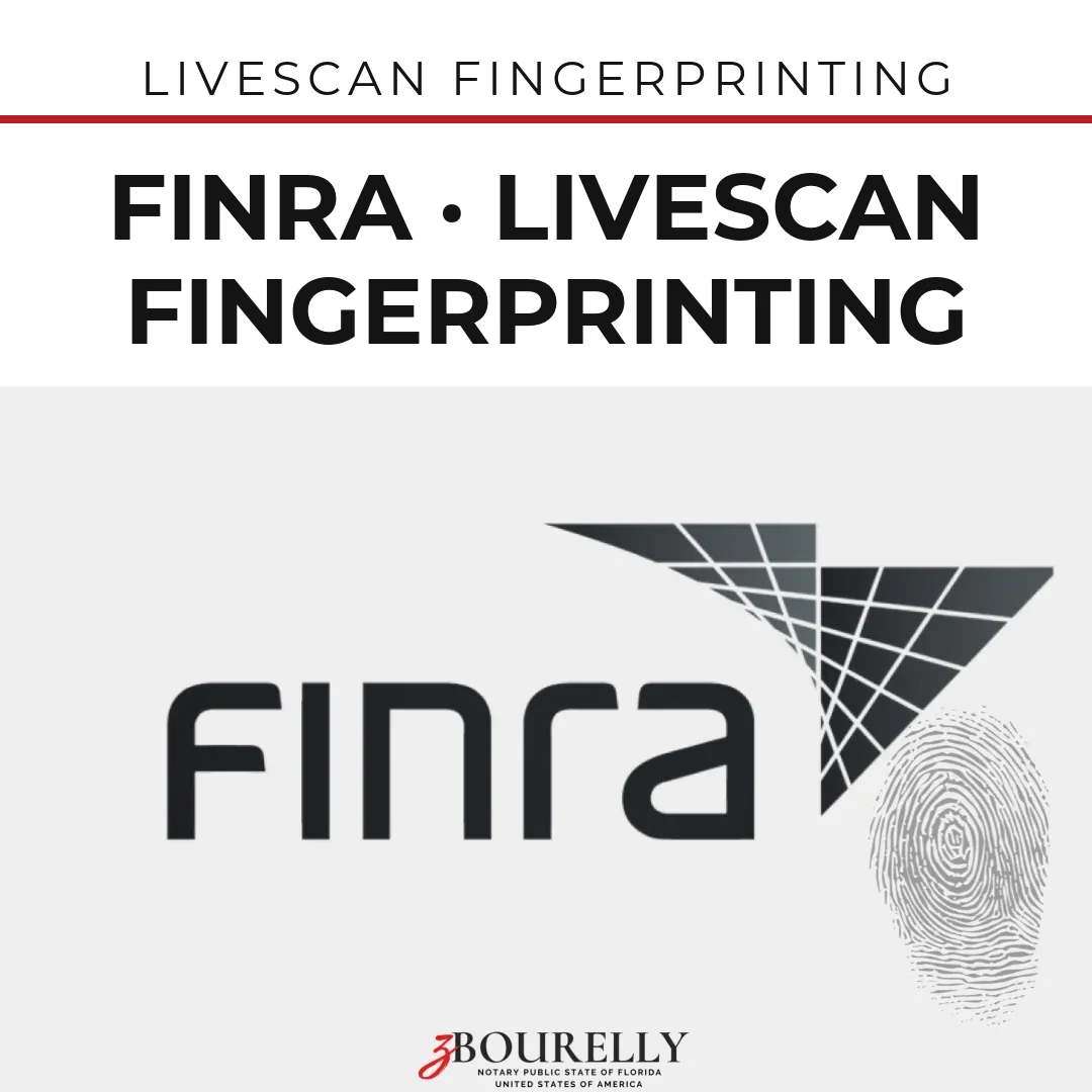 FINRA — Livescan Fingerprinting (Miami office) · Apostille de la Haya