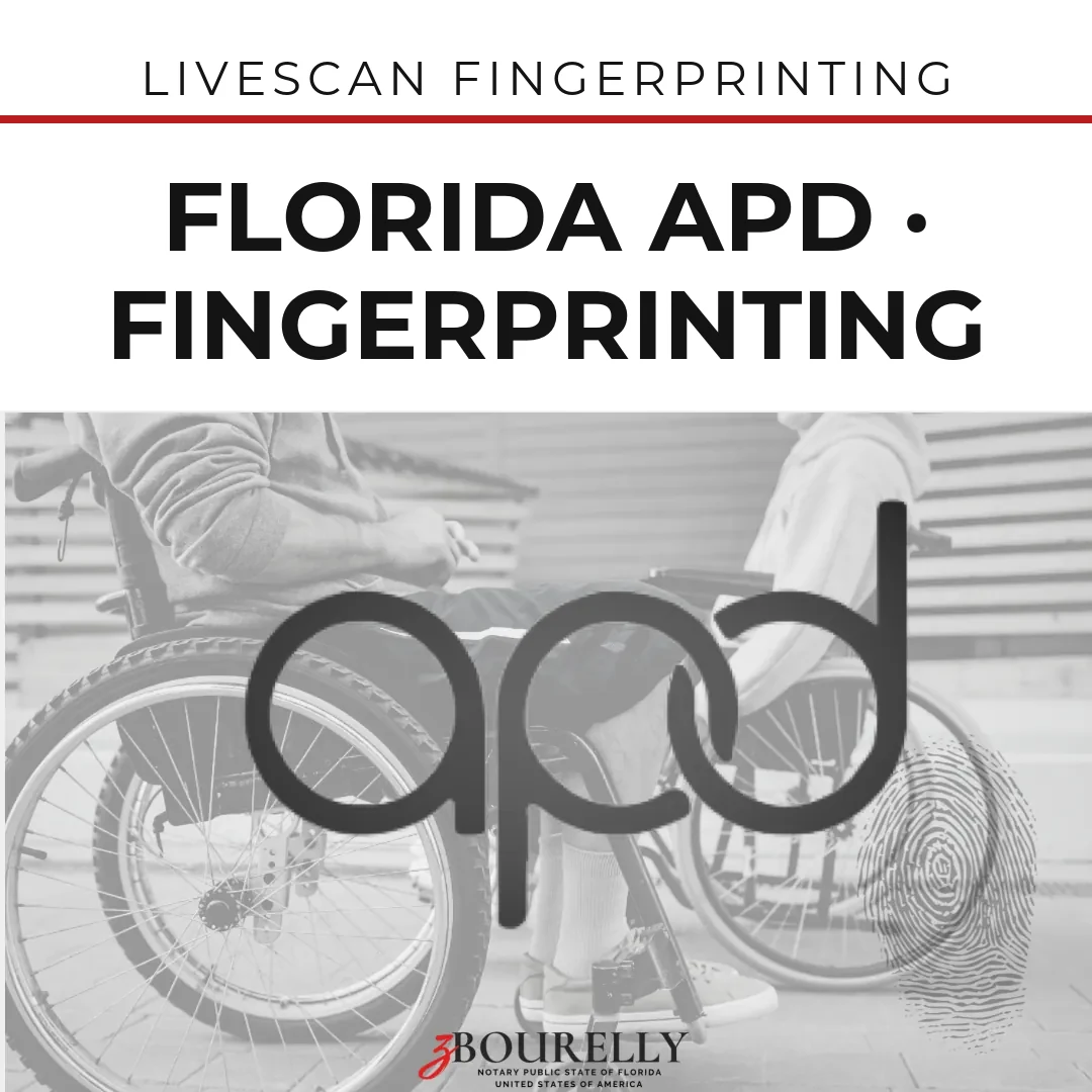 Florida APD (Agency for Persons with Disabilities) — Fingerprinting · Apostille de la Haya