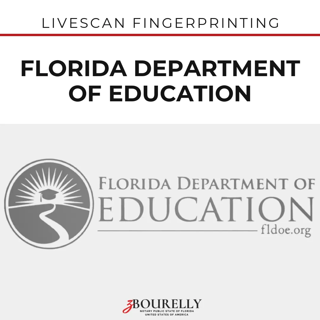 Florida Department of Education — Livescan Fingerprinting · Apostille de la Haya