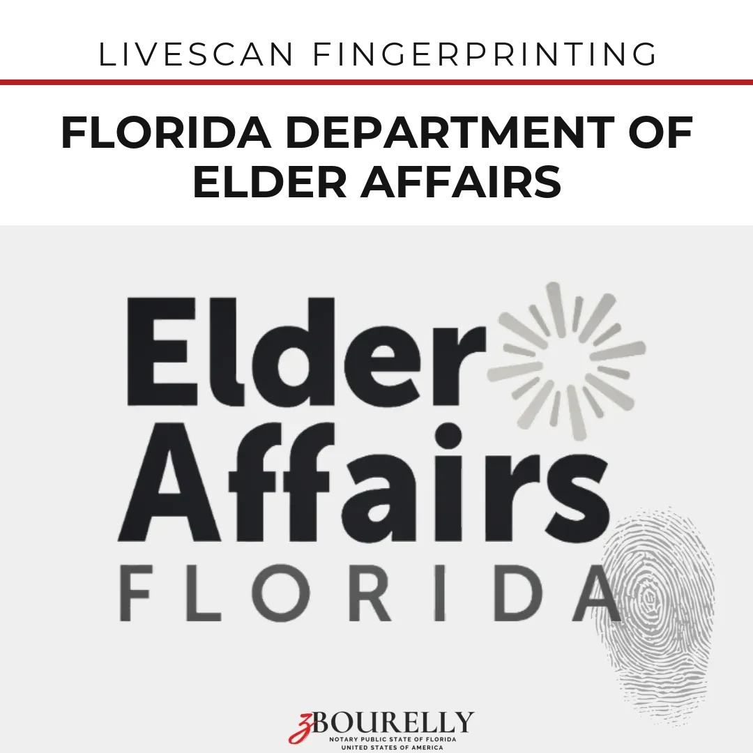 Florida Department of Elder Affairs — Livescan Fingerprinting · Apostille de la Haya