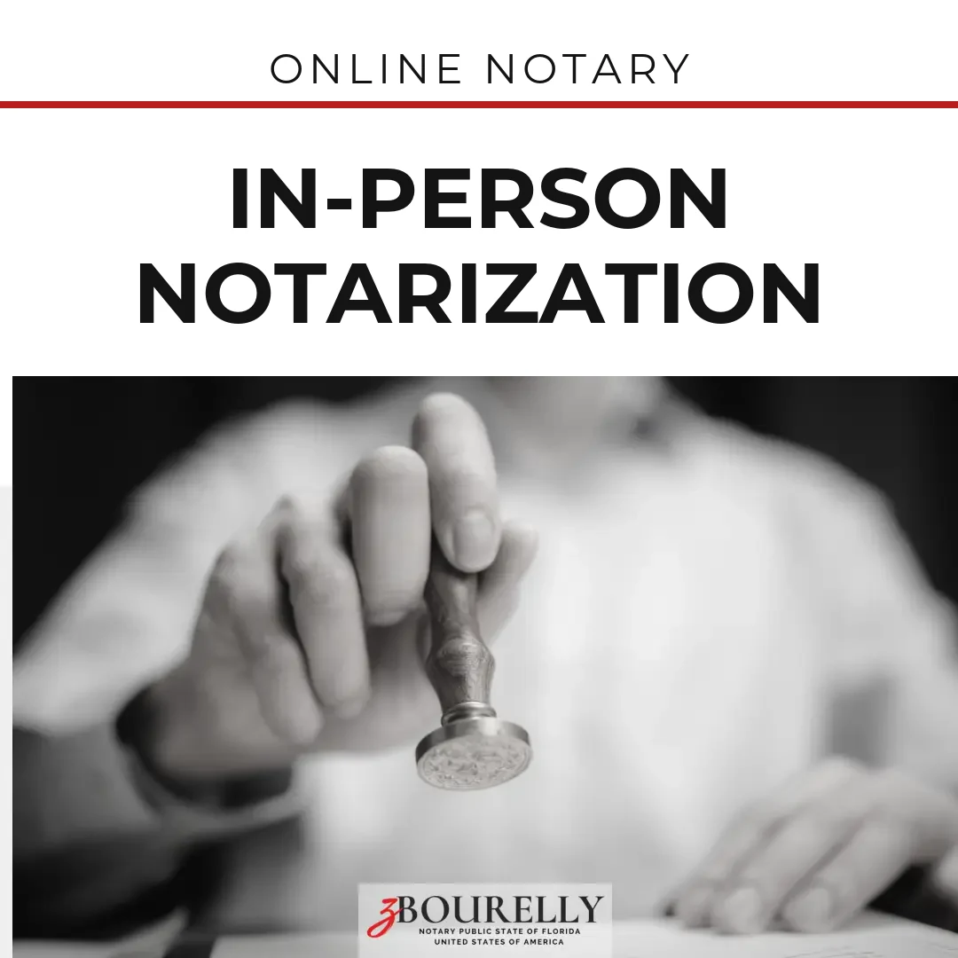 In-Person Notarization (Miami office) · Apostille de la Haya