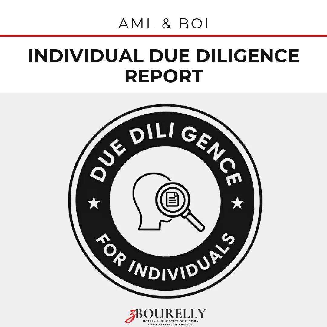Individual Due Diligence Report · Apostille de la Haya