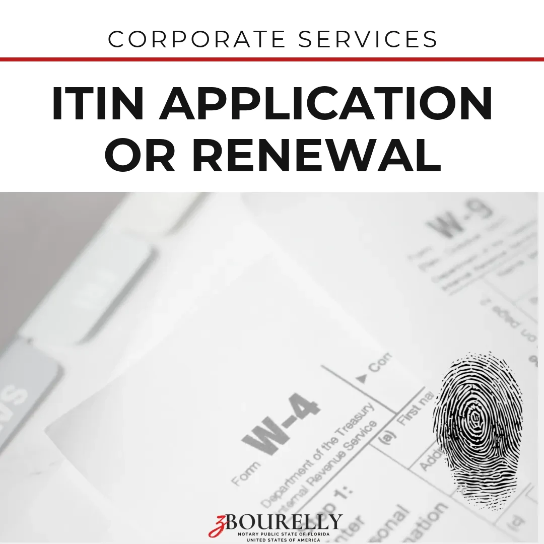 ITIN Application or Renewal · Apostille de la Haya