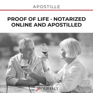 Proof of Life — Notarized Online and Apostilled · Apostille de la Haya